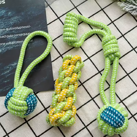 Juguete de Cuerda con Pelota para Perros – Molar y Entrenamiento