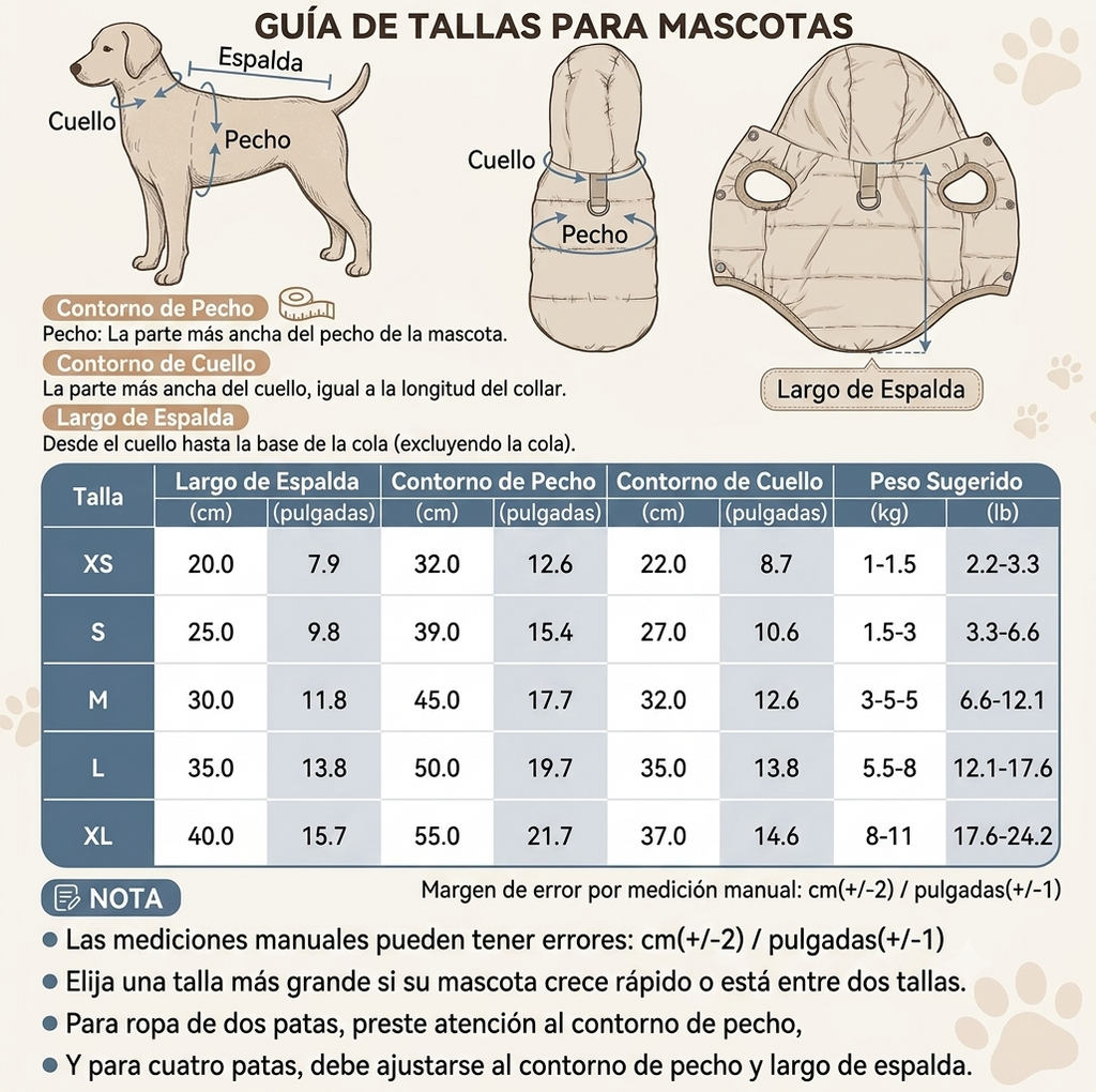 Parka con Capucha para Perros y Gatos Pequeños — Impermeable y Cálida