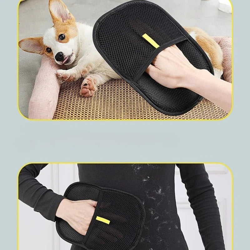 Guante Quitapelos Portátil Lavable para Mascotas – Limpieza de Ropa y Pelo de Animales