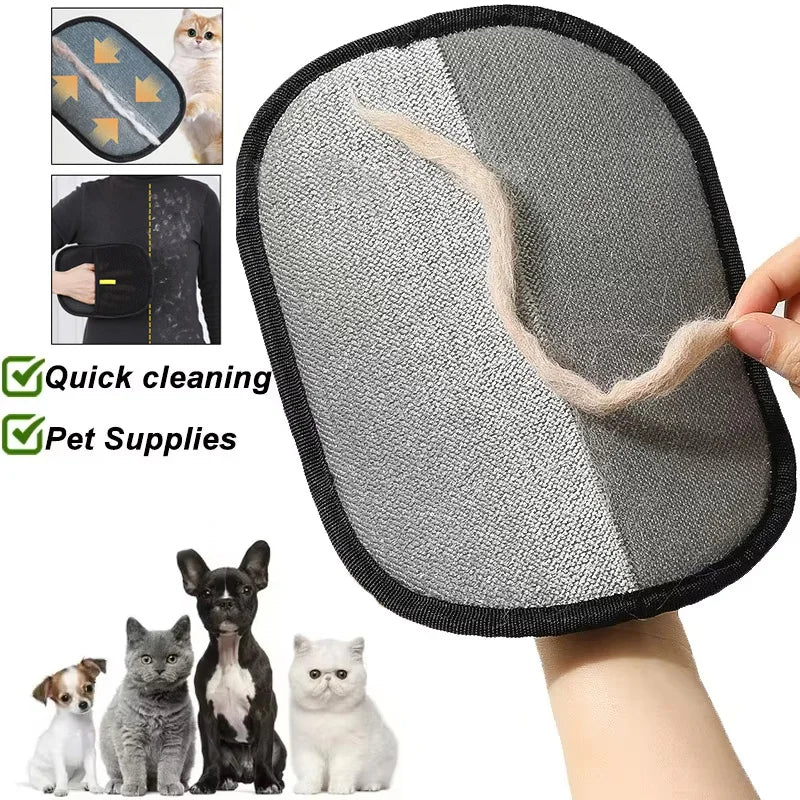Guante Quitapelos Portátil Lavable para Mascotas – Limpieza de Ropa y Pelo de Animales