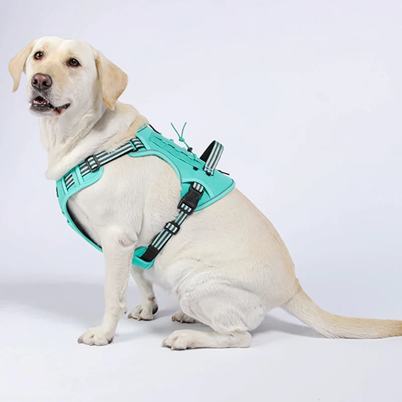 Arnés Táctico Militar para Perros  – Chaleco Reflectante Acolchado y Ajustable para Entrenamiento