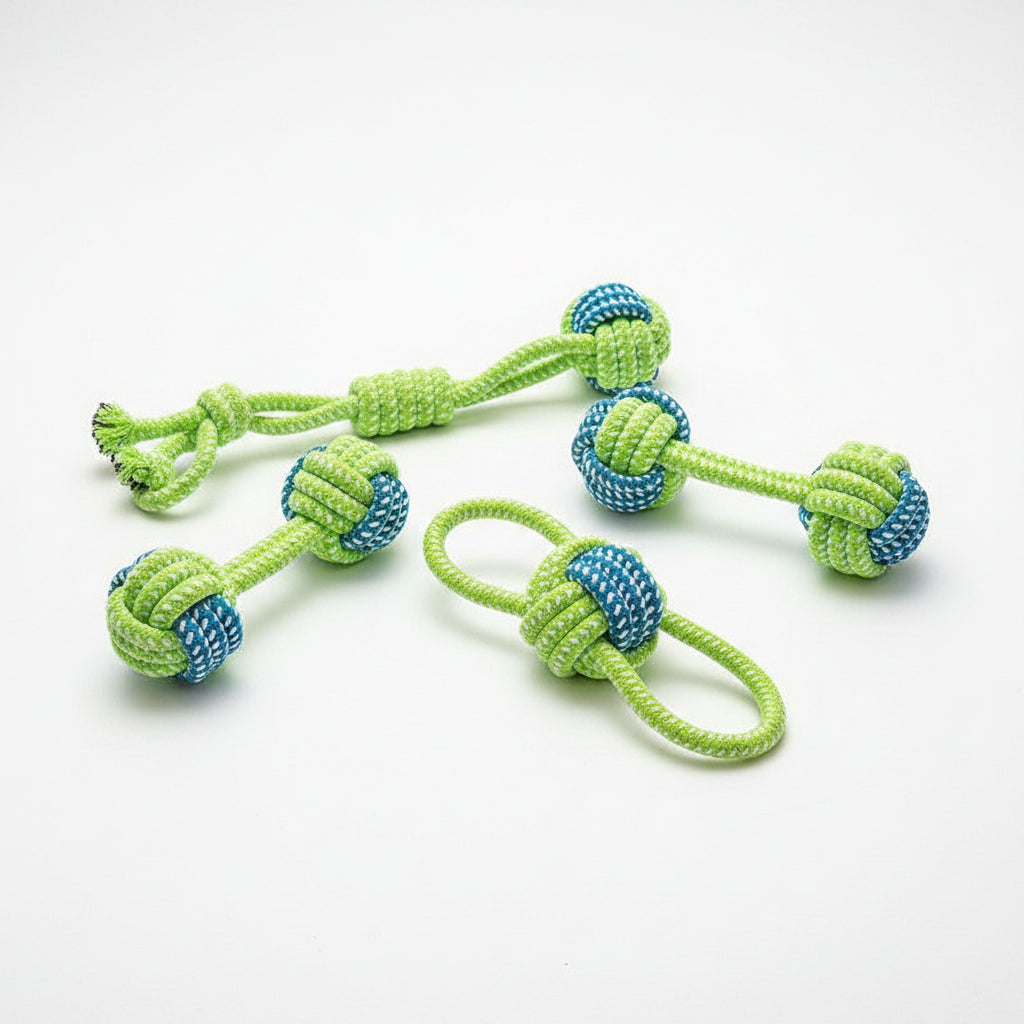 Juguete de Cuerda con Pelota para Perros – Molar y Entrenamiento