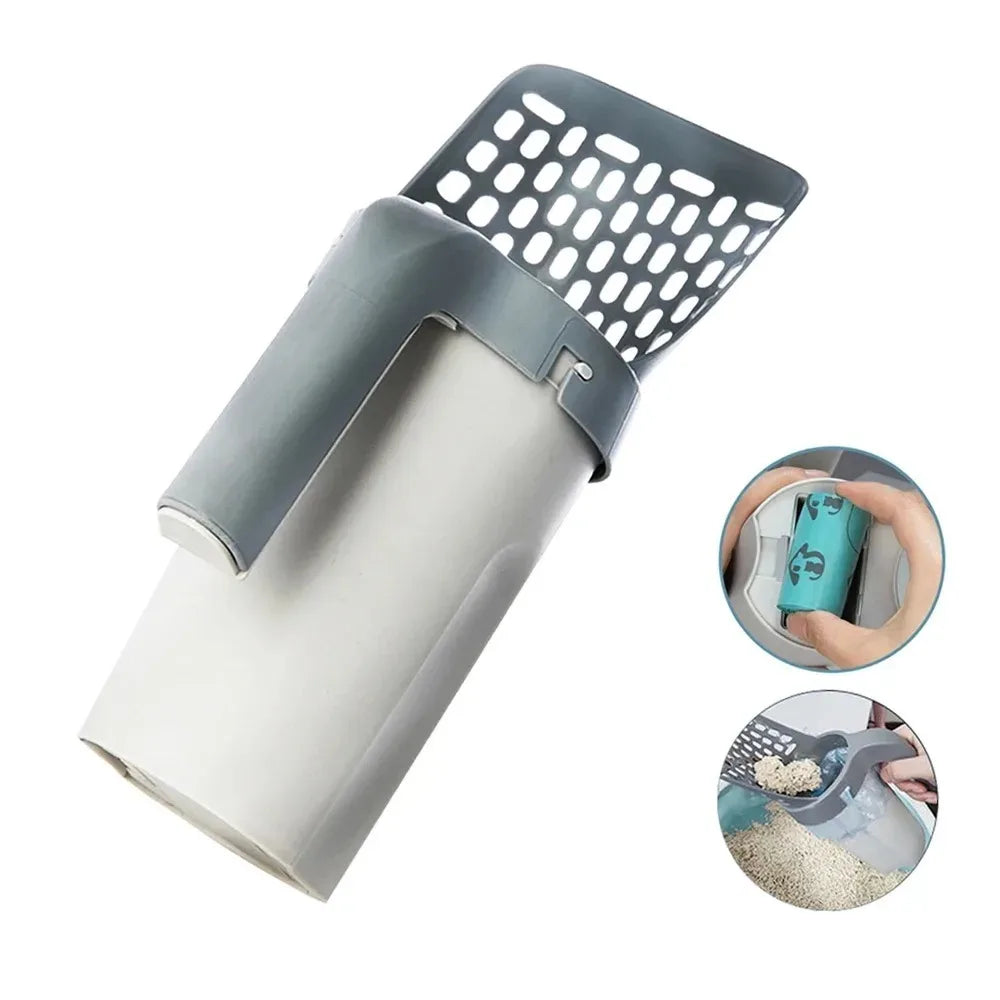 Palita para Arena de Gatos con Filtro para Caja de Arena y Baño Automático