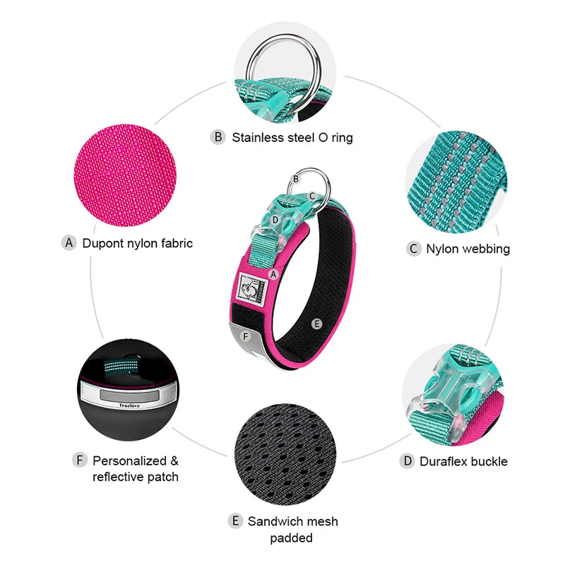 Collar para Perros Reflectante Multifuncional Personalizable