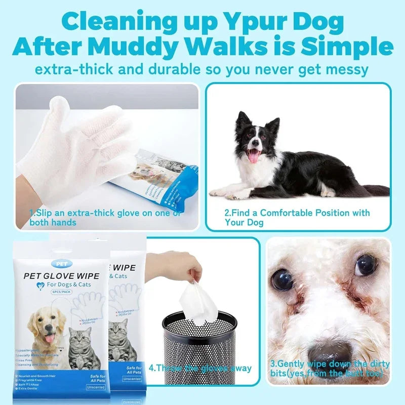 Guantes de Limpieza Desechables para Mascotas