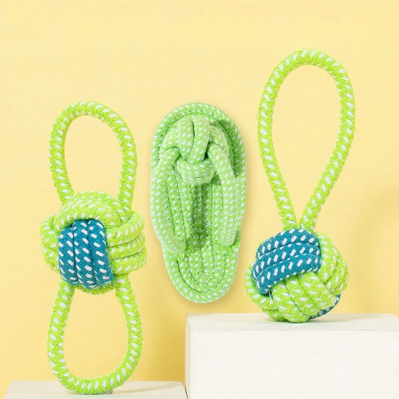 Juguete de Cuerda con Pelota para Perros – Molar y Entrenamiento