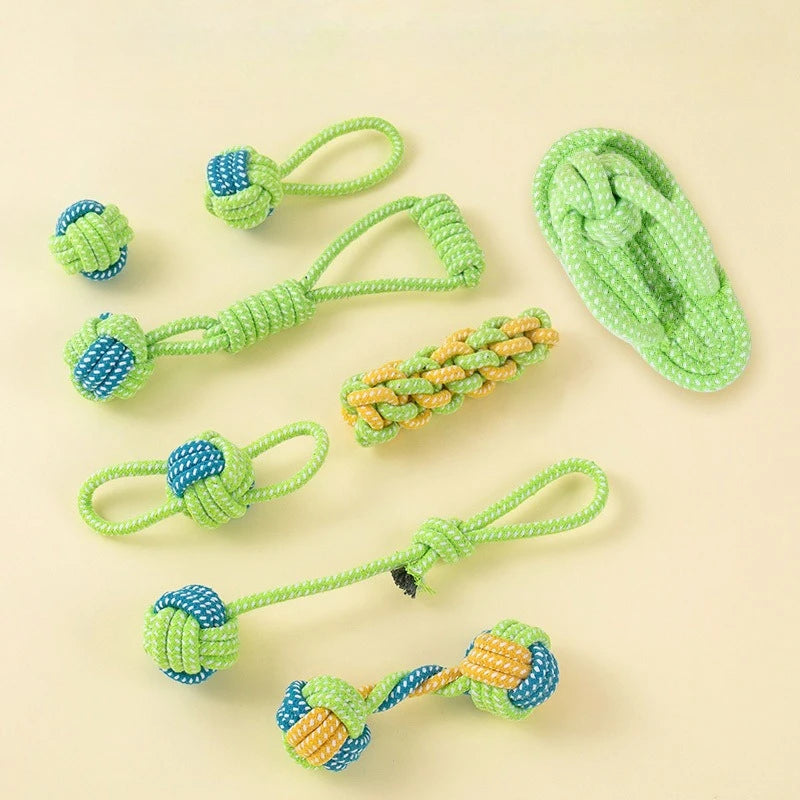 Juguete de Cuerda con Pelota para Perros – Molar y Entrenamiento