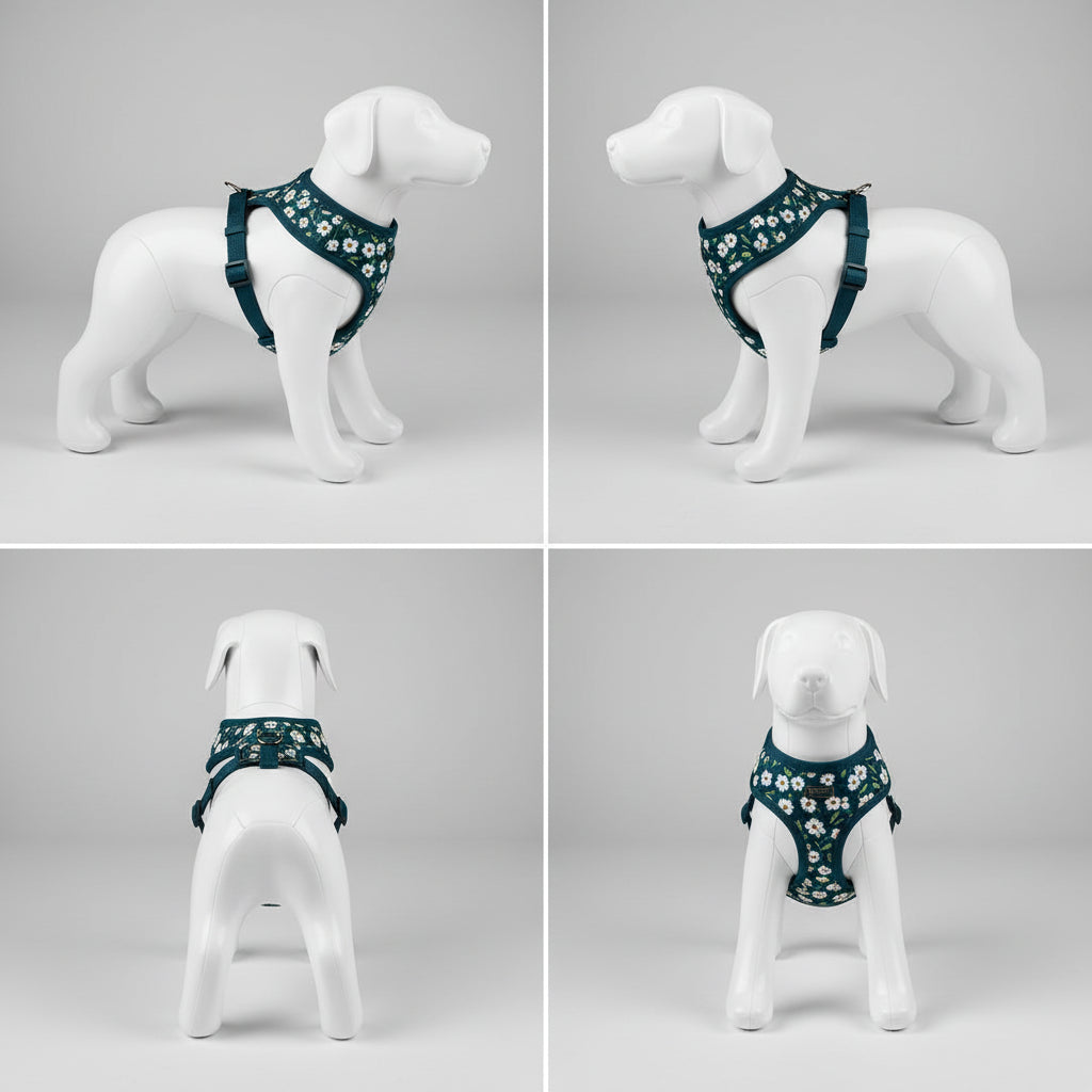 Arnés para Perros y Gatos Floral Sin Jalones