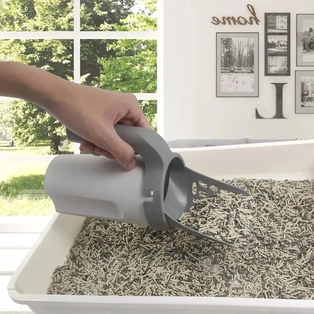 Palita para Arena de Gatos con Filtro para Caja de Arena y Baño Automático