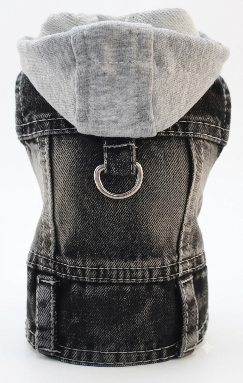 Chaqueta de Jean con Capucha para Perros y Gatos